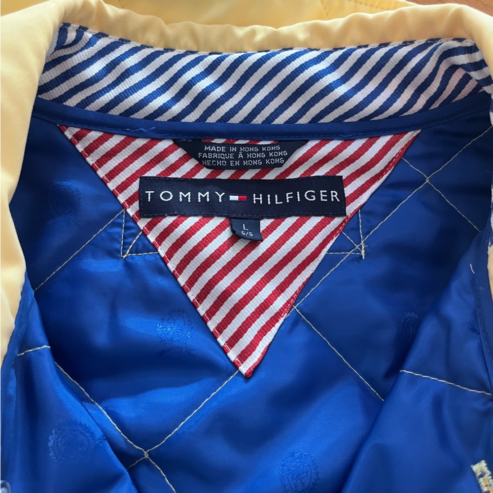 Vintage Tommy Hilfiger Women’s Yellow Coat - Picture 3 of 7